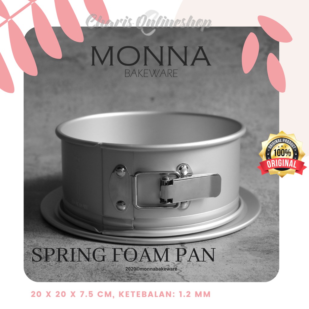 MONNA BAKEWARE - Spring Foam Pan Loyang Bongkar Pasang Bulat Cetakan Cake [ORIGINAL 100%]