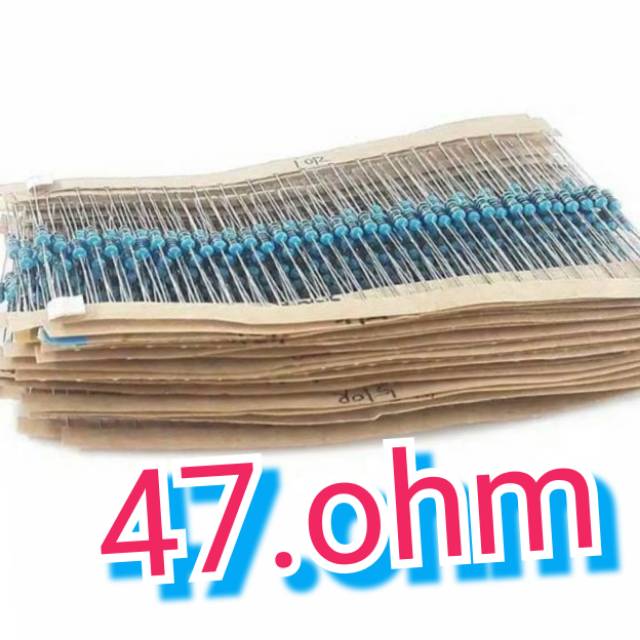 10pcs. 47.ohm.resistor metal film1/4. 1%