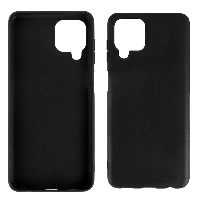 Soft Case Bahan Kulit Tpu Matte Warna Hitam Untuk Samsung Galaxy M32