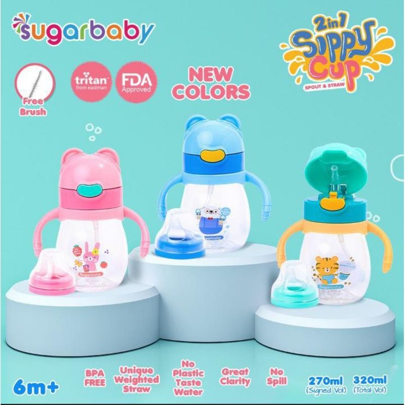 Sugar Baby TRITAN Sippy Cup 2in1 (270 ML, 6M+)