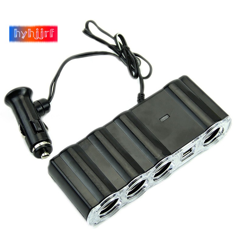 4 Way Multi Socket Auto Car Cigarette Lighter Splitter Usb Plug
