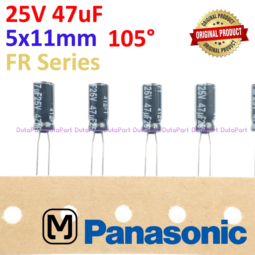 25V 47uF ORIGINAL PANASONIC FR Series Kapasitor Capasitor Elko Elco