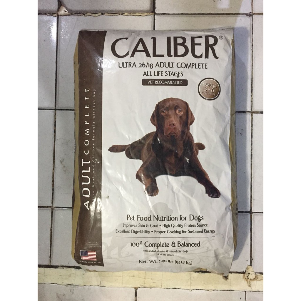 Dog Food Caliber Ultra 26/18 All Life Stages Dogfood 18kg Makanan Anjing