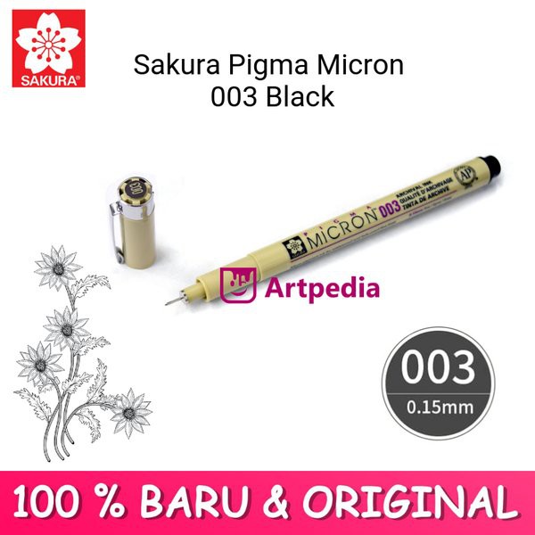 

Promo SAKURA Pigma Micron Pen 003 Black Spesial