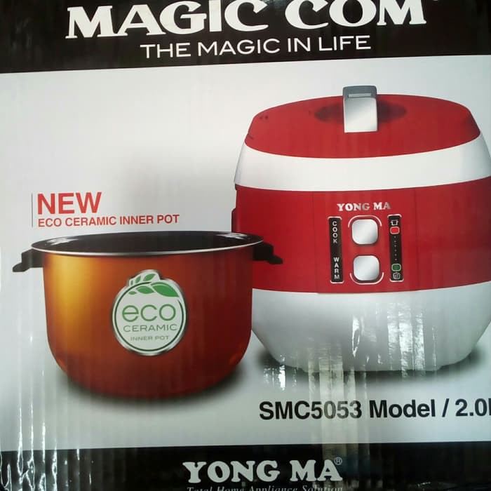 MAGIC COM JAR RICE COOKER YONG MA YONGMA CERAMIC 3in1 SMC 5053 2 LITER ANTI LENGKET TERMURAH