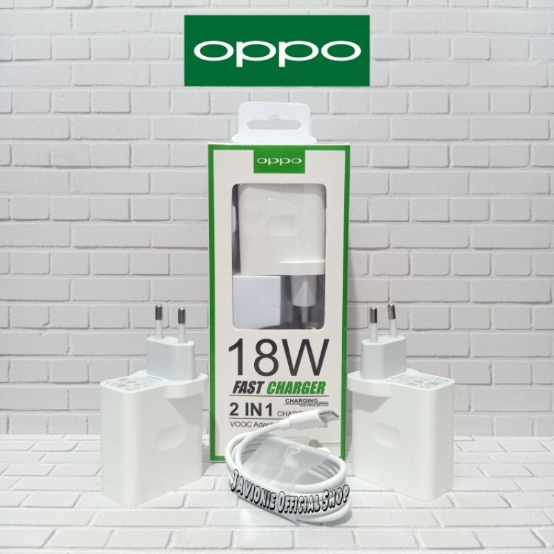 Charger Carger Casan Cas OPPO A33 A52 A53 A54 A55 A92 A74 5G Reno4 F 18 Watt Original 100% Fast Charging Tipe TYPE C