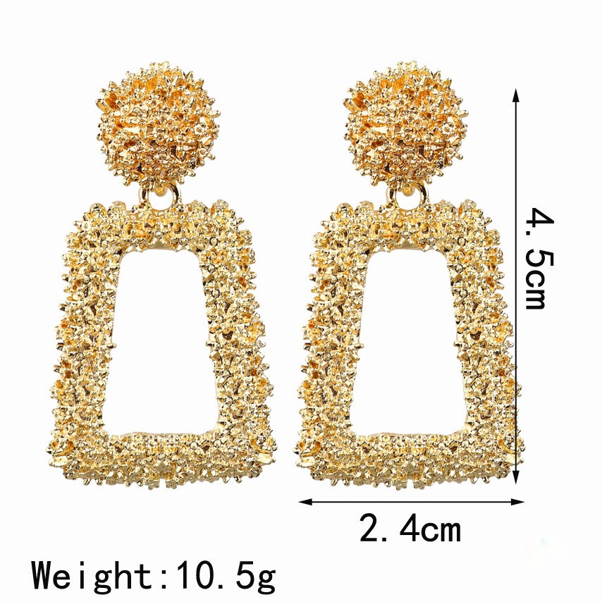 Anting Ala Korea Panjang Anting Trapesium Paduan Anting Aksesoris Fashion