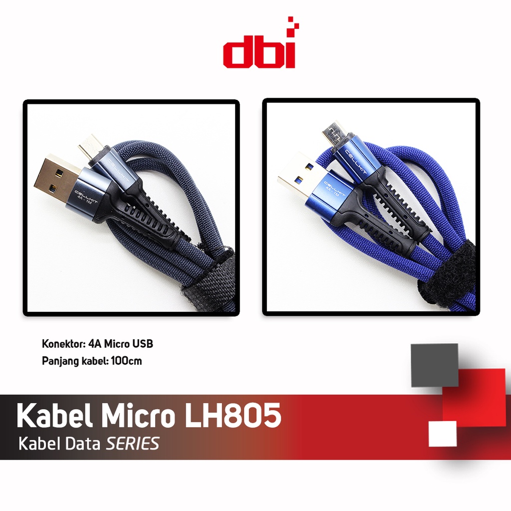 Kabel Data Micro USB 100cm LED FAST CHARGING 4A CELLKIT LH805