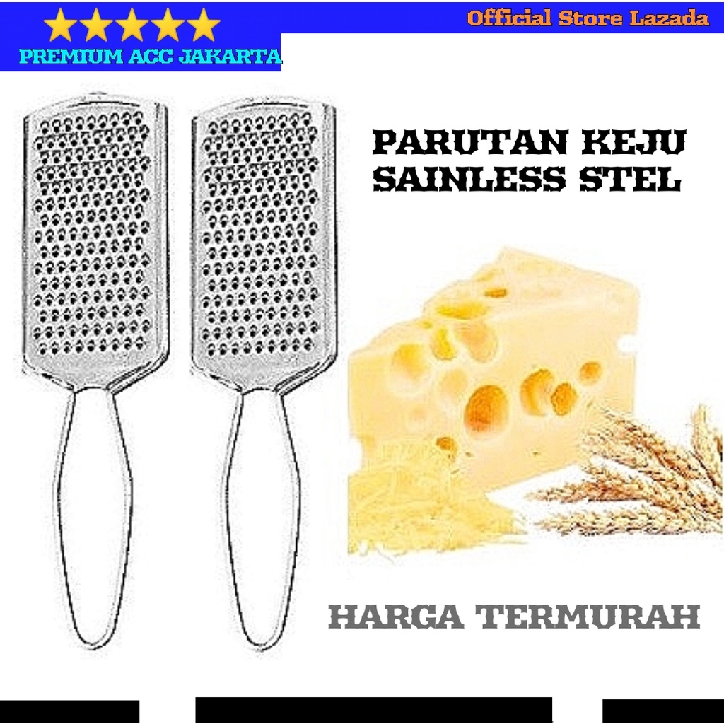 Parutan Keju Stainless Steel - Alat Parutan Kelapa Kentang Singkong Coklat - Parutan Serbaguna Parutan Wortel Kencur/Jahe