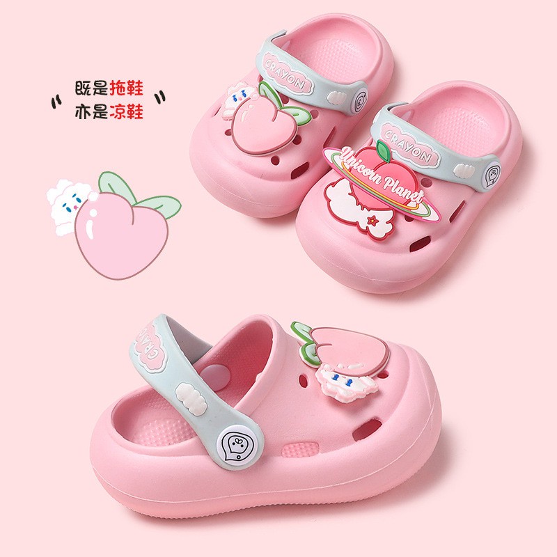 Sepatu Sandal Anak Dinosaurus EVA Bahan Perlindungan Lingkungan Non-slip Cocok Untuk Usia 1-5 Tahun