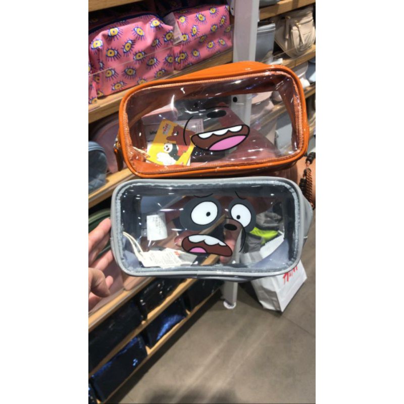 [ JASTIP ] Pouch/ Tas Transparant WeBareBears MINISO
