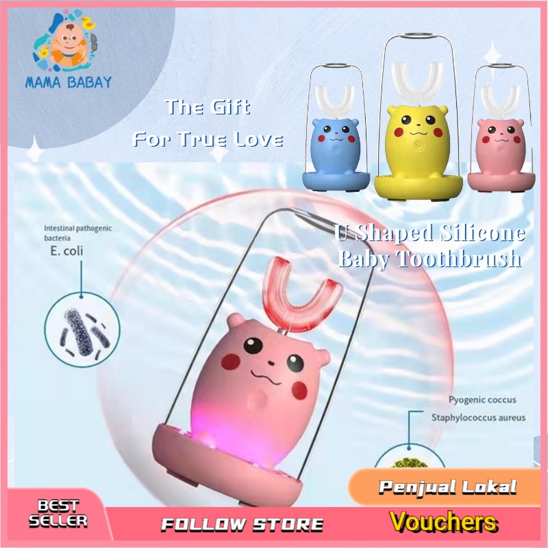 mama sikat gigi u anak karakter opp   u shaped toothbrush children   sikat gigi bayi silikon bentuk 