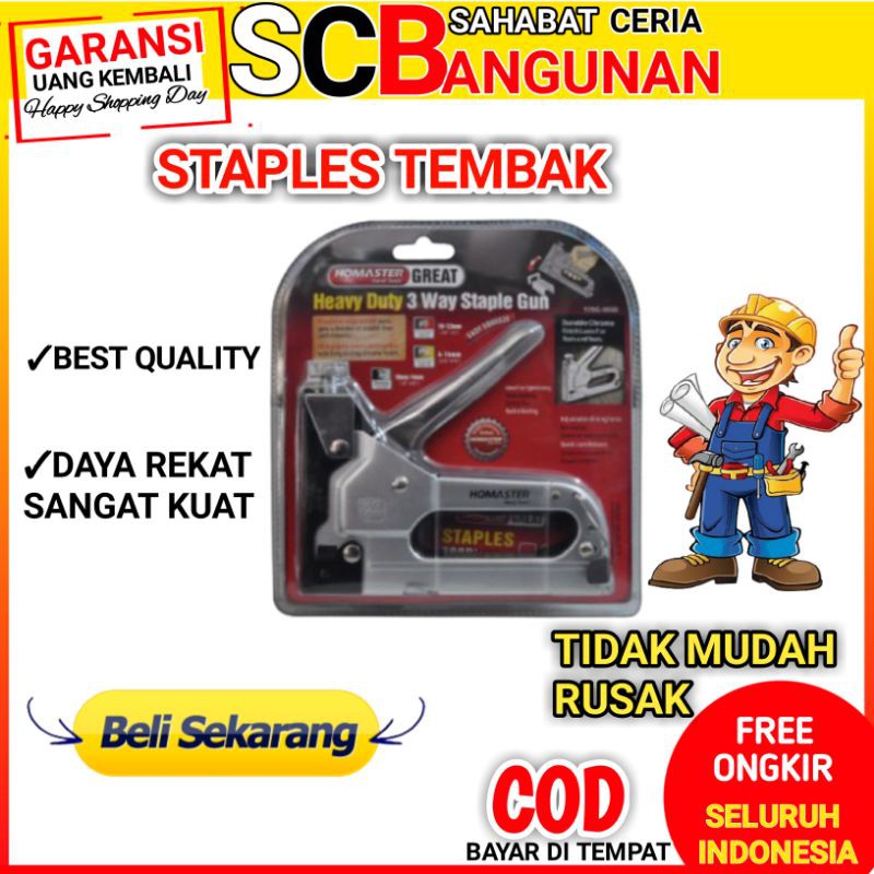 

Staples Steples Hekter Stapler Tembak Besar Jok Motor