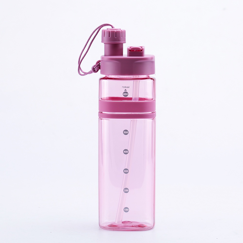 Botol Minum SELIYA SPORT Transparant / Botol Minum Air Dengan Sedotan dan Langsung 700ml BPA FREE 7259