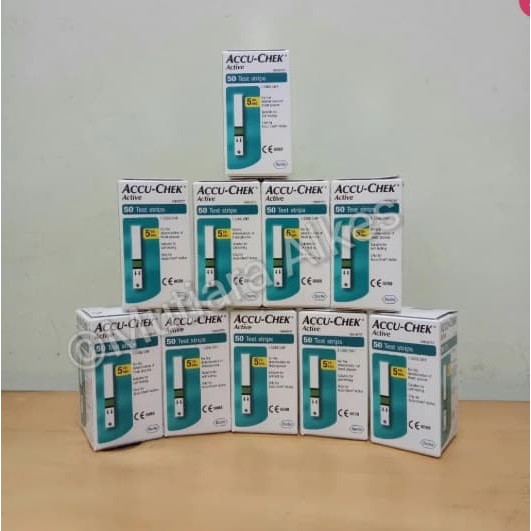 ACTIVE - Strip Cek Gula Darah Accu Chek Active Isi 50 Strip / accu check / accu cek