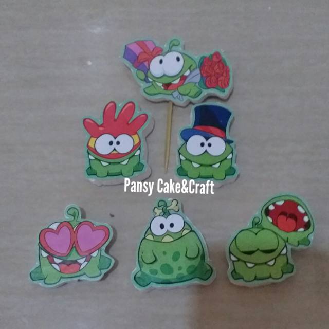 Cupcake topper Om Nom Cut the Rope