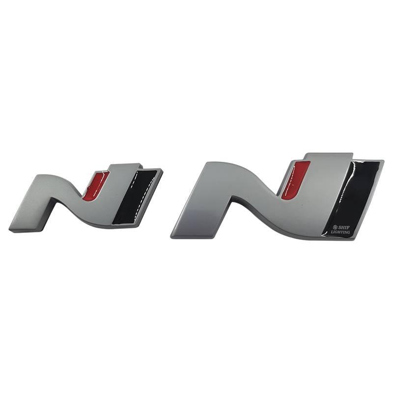 1pc Stiker Emblem Logo Nline Bahan Metal Untuk Dekorasi Mobil Hyundai