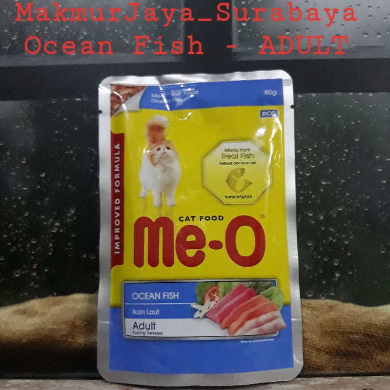 MEO pouch 80gr Makanan Kucing Basah.Wet food Kitten&amp;Adult Varian