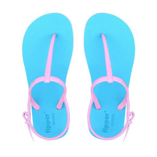 Sandal Fipper Strappy Blue Sky Pink Soft Original