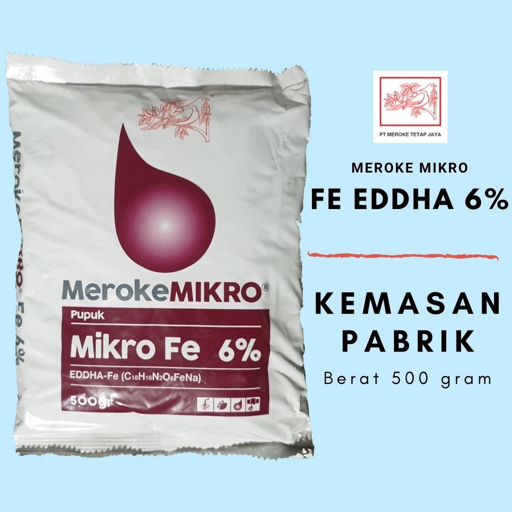 Pupuk Meroke Mikro Fe Eddha 6% 500 gram