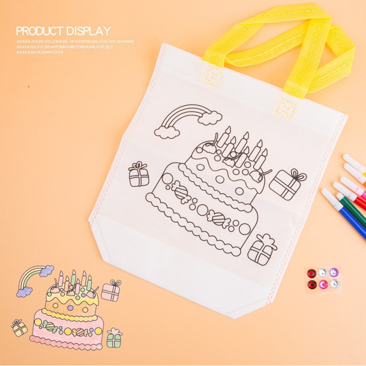 Coloring Bag | Tas Mewarnai Anak | DIY Do It Yourself Prakarya | Mainan Edukasi Anak-05 Kue ultah