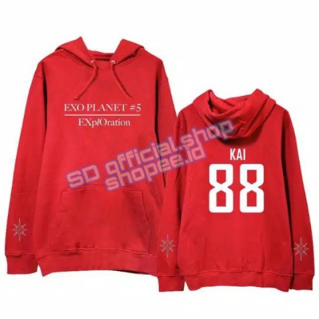 (bayar ditempat)  hoodie jumper kpop  EXO EXPLORATION PLANET #5 REQUEST NAMA BELAKANG VER. 2
