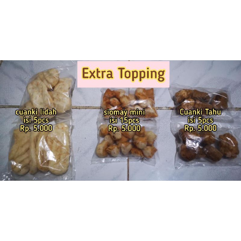 

extra topping tulis di note atau chat untuk varian