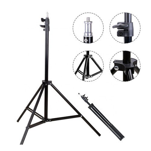 Tripod Ring Light 2.1 Meter Selfie Stand Universal Portable Multifungsi Aksesoris Handphone HP OCEANMART OCEAN MART Murah Grosir