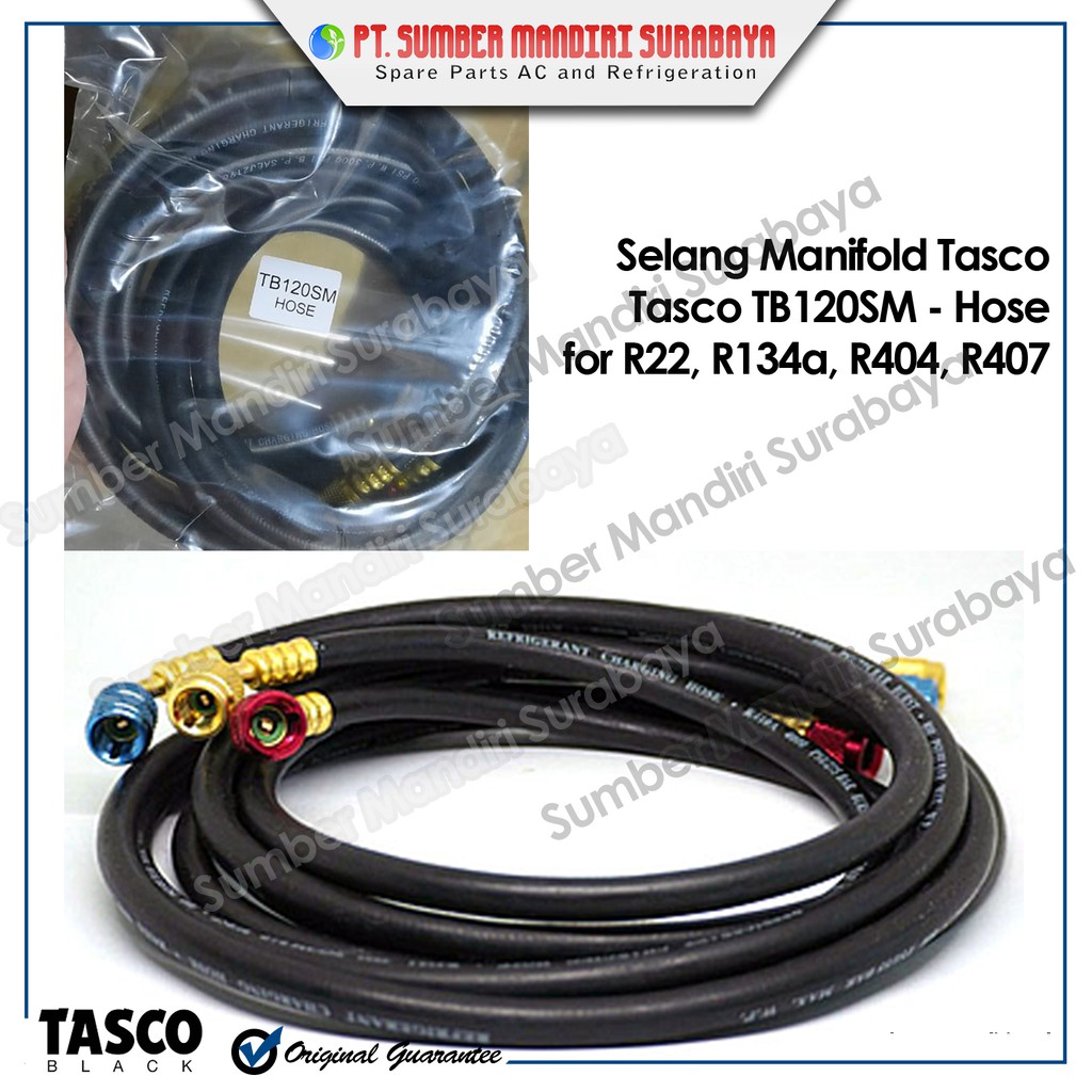SELANG Manifold TASCO R22, R134A R404A, R407C (1 Set ) - TB120SM HOSE