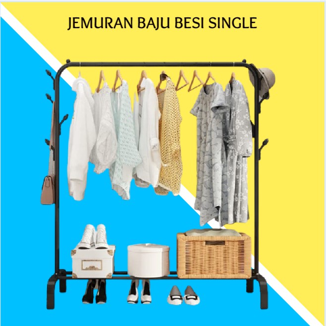 Gantungan Baju Berdiri Rak Hanger Berdiri Stand Hanger Serbaguna Mp373