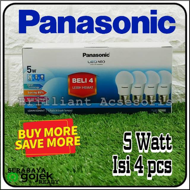 Lampu Rumah LED NEO PANASONIC White - Isi 4pc - Hemat Listrik dan Harga