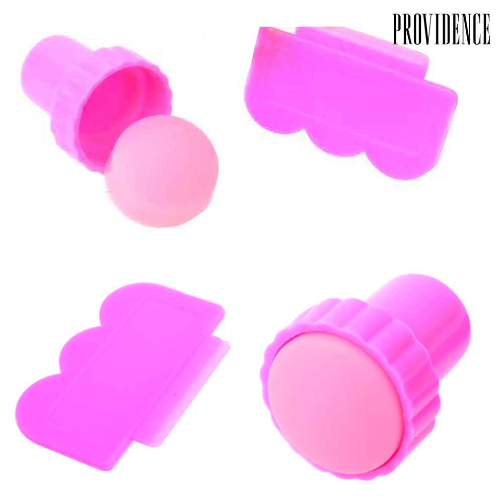 Providence Set Stempel + Scraper Untuk Dekorasi Nail Art Diy