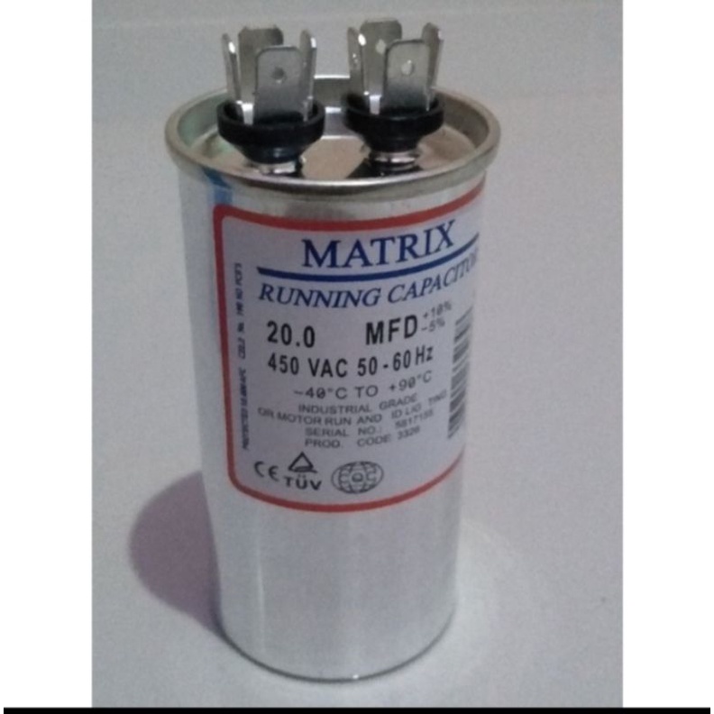 Kapasitor AC Sharp metrik 20 mfd