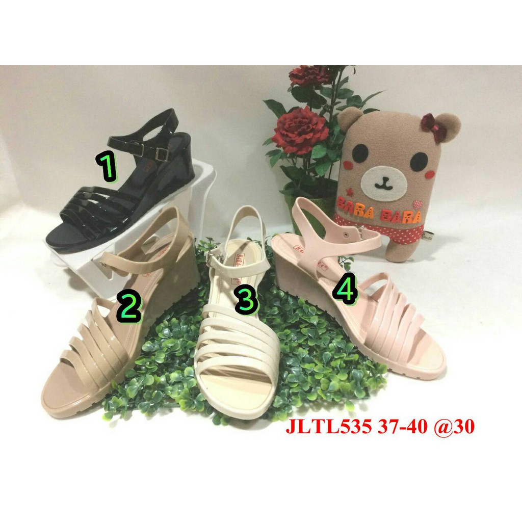 jelly sandal wanita barabara sendal wedges bara bara karet 535