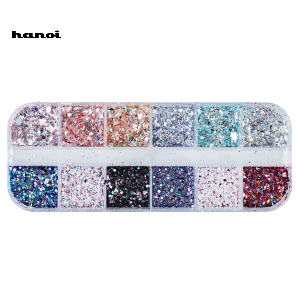 Han_ Bubuk Glitter Berkilau Untuk Dekorasi Nail Art DIY