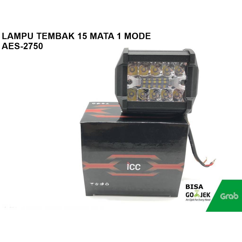 Lampu tembak sorot 18 SMD LED 1 MODE WARNA PUTIH MERK ICC I lampu sorot Cwl AES-2750