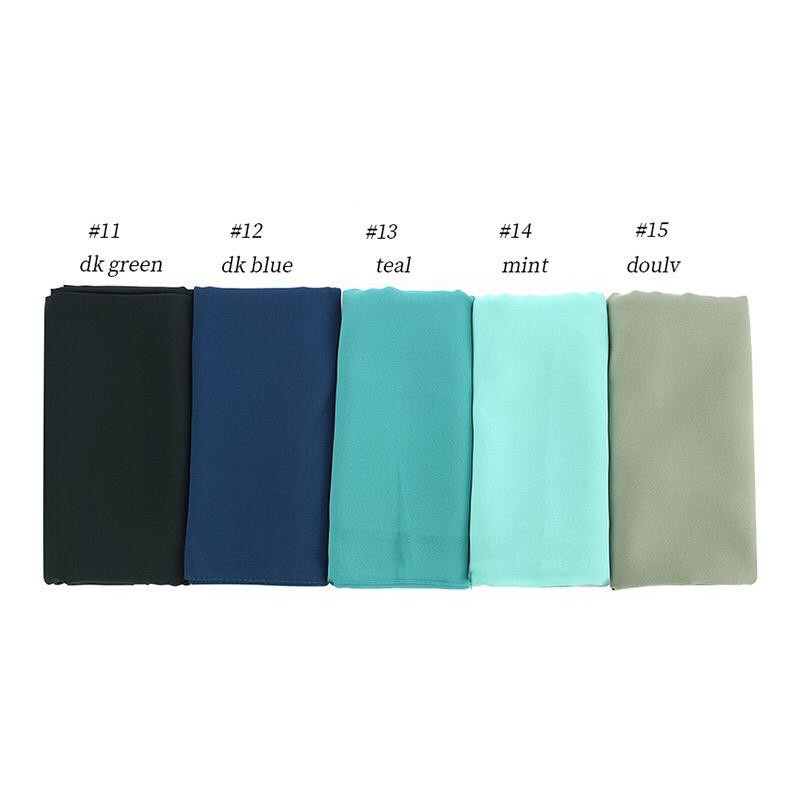 ( BUY 1 GET 1) 1-20 Jilbab Pashmina Polos Sabyan 50warna 1 kg muat 10pcs