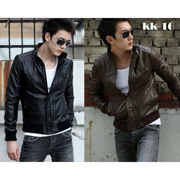 Jaket Kulit Pria Motor Touring Bikers Rider Korean / Jaket Kulit Motor Terbaru kk16