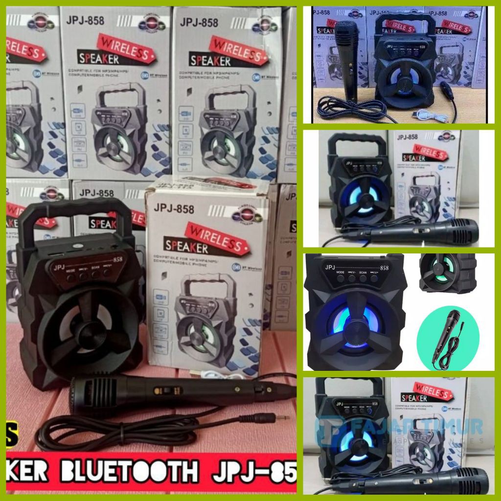 SPEAKER BLUETOOTH KDS 1886 JPJ 858 FREE MIC PORTABLE WIRELESS SPEAKER