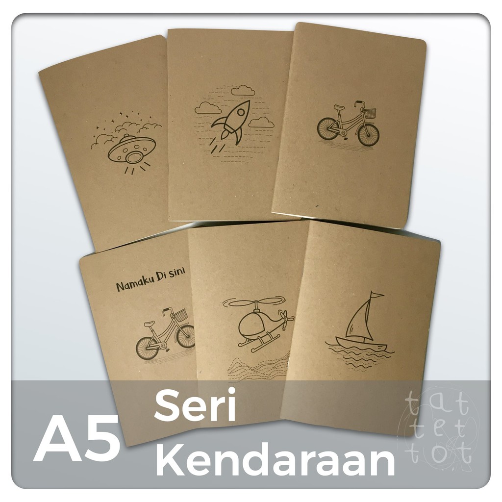 

BUKU TULIS ANAK A5 SERI KENDARAAN ISI POLOS DAN GARIS