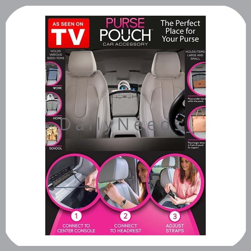 Purse Pouch Storage / Kantong Tas Jok Mobil As Seen On TV
