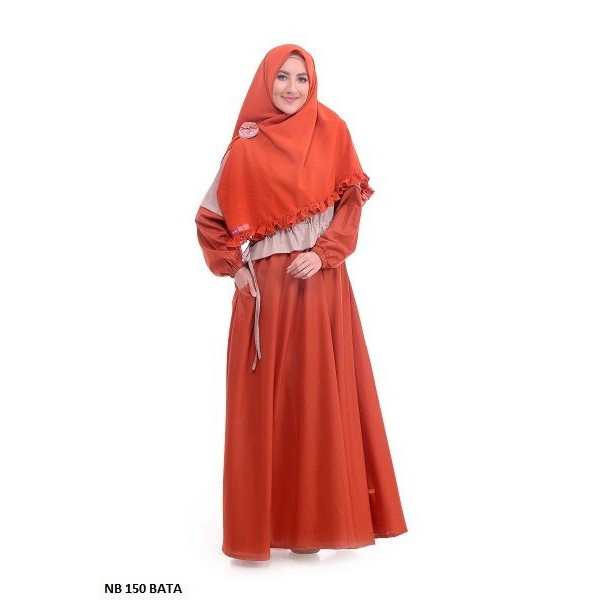 GAMIS POLOS DEWASA NIBRAS NB 150 BATA GAMIS BUSUI MODEL PAYUNG GAMIS DEWASA JUMBO ORIGINAL NBRS