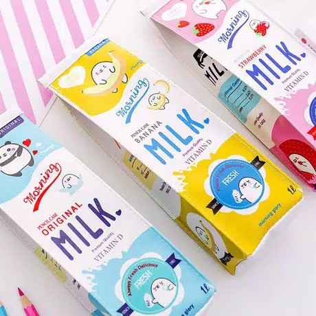 

KOTAK PENSIL LUCU BENTUK KOTAK SUSU DAN DINO