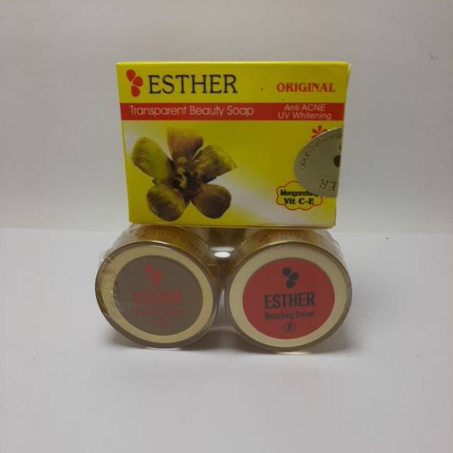 PAKET CREAM ESTER GOLD BLEACHING AB + SABUN ANTI ACNE ORIGINAL