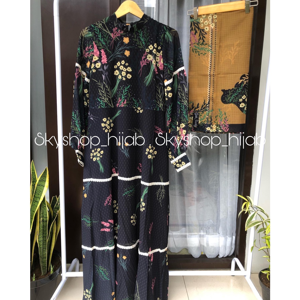 DRESS WANITA TERBARU BY GIOK SERENADE DRESS BLACK/ DRESS GAMIS REMAJA 2022 / BAJU DRESS LEBARAN KEKI