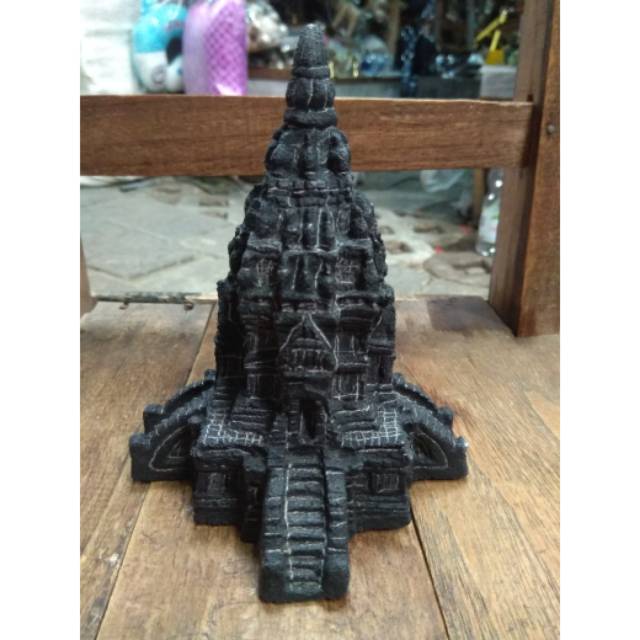 TERMURAH! MINIATUR CANDI PRAMBANAN 14x10x10 cm EMPAT PINTU BAHAN BATU DEKORASI PAJANGAN SOUVENIR