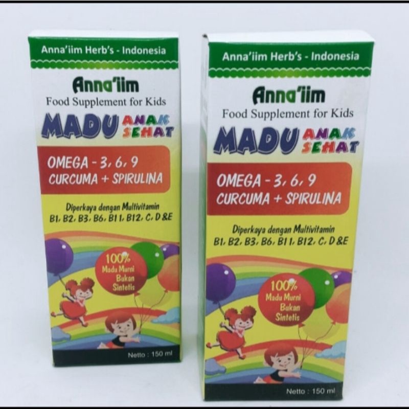 

Madu Anak Sehat Anna'iim / Madu Pintar Cerdas Gemuk Nafsu makan Sehat