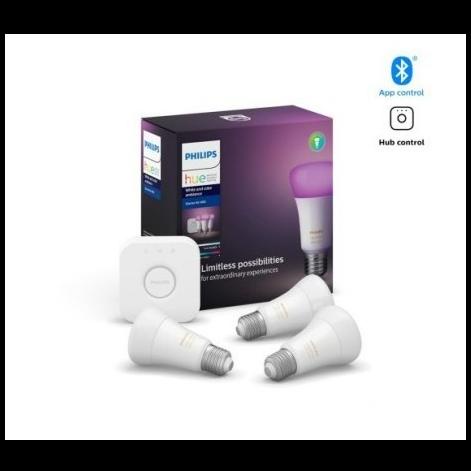 Lampu Philips HUE Starter Pack (3 Bulbs + Bridge)