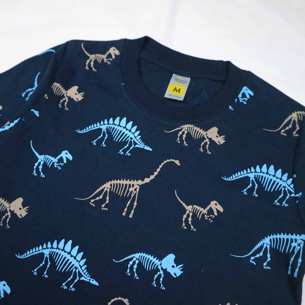 KAOS ANAK FULLPRINT FOSSIL/DINO SKETCH/CONTRUCTION 1-10 T