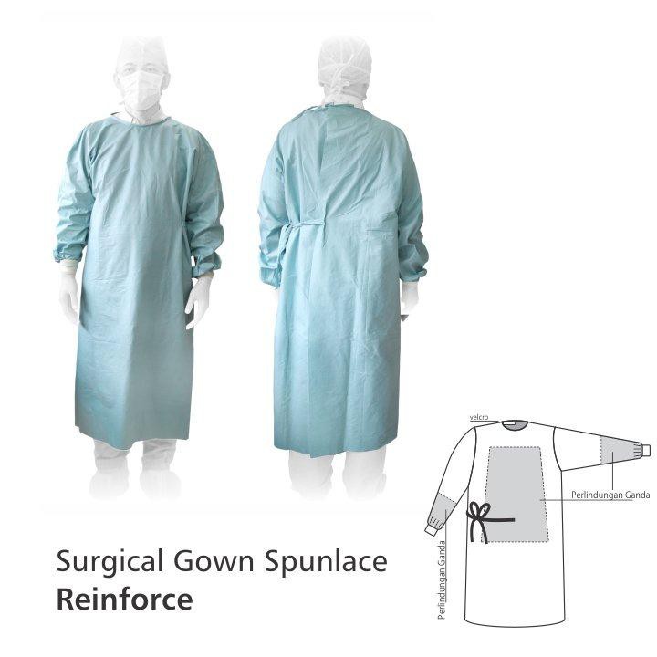 Surgical Gown / Disposable Surgical Gown / Baju Operasi Steril / Surgical Gown Non Woven Steril